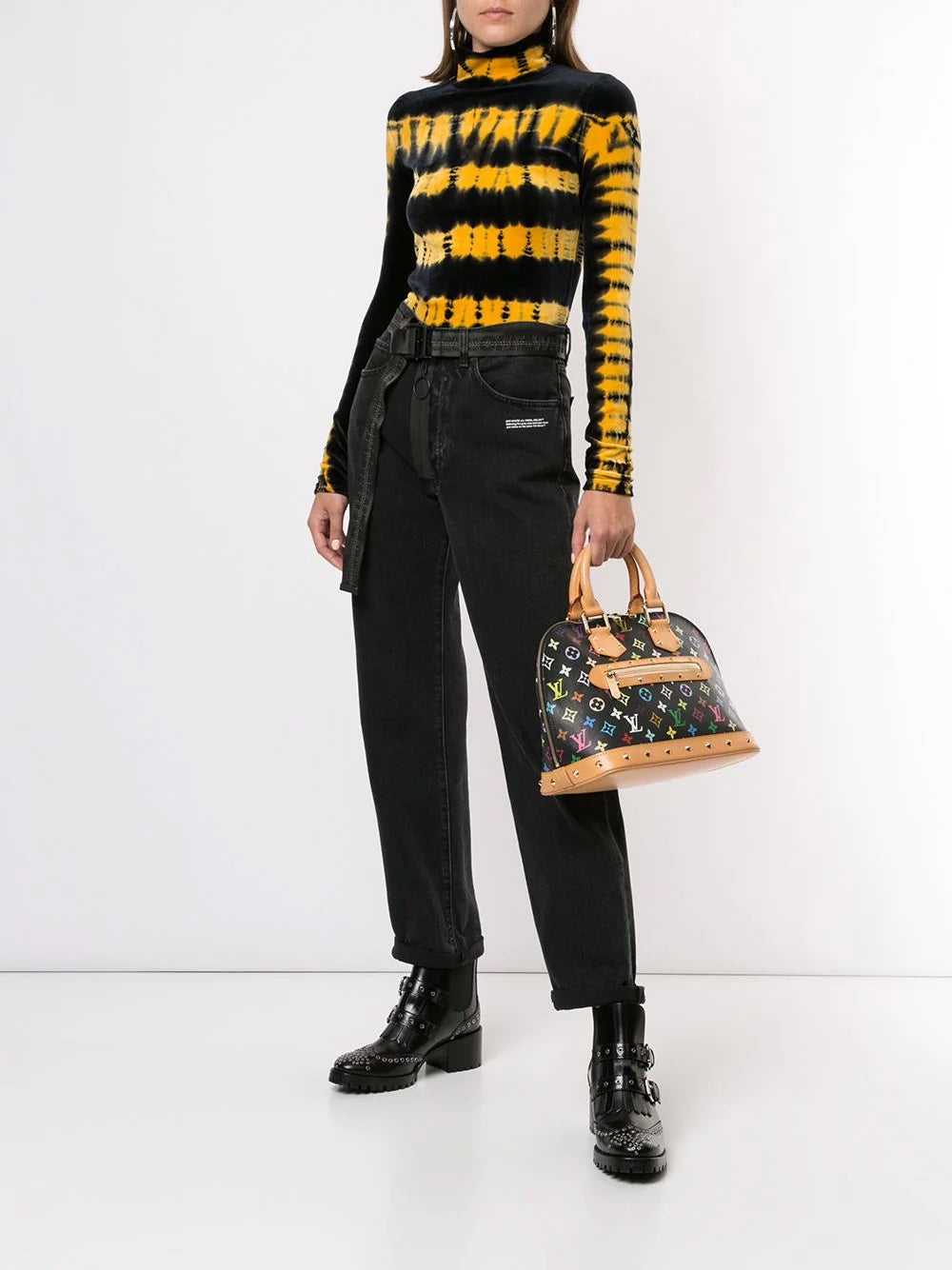Luxury Women's Handbag | LOUIS VUITTON MULTICOLOR MONOGRAM ALMA BAG NOIR