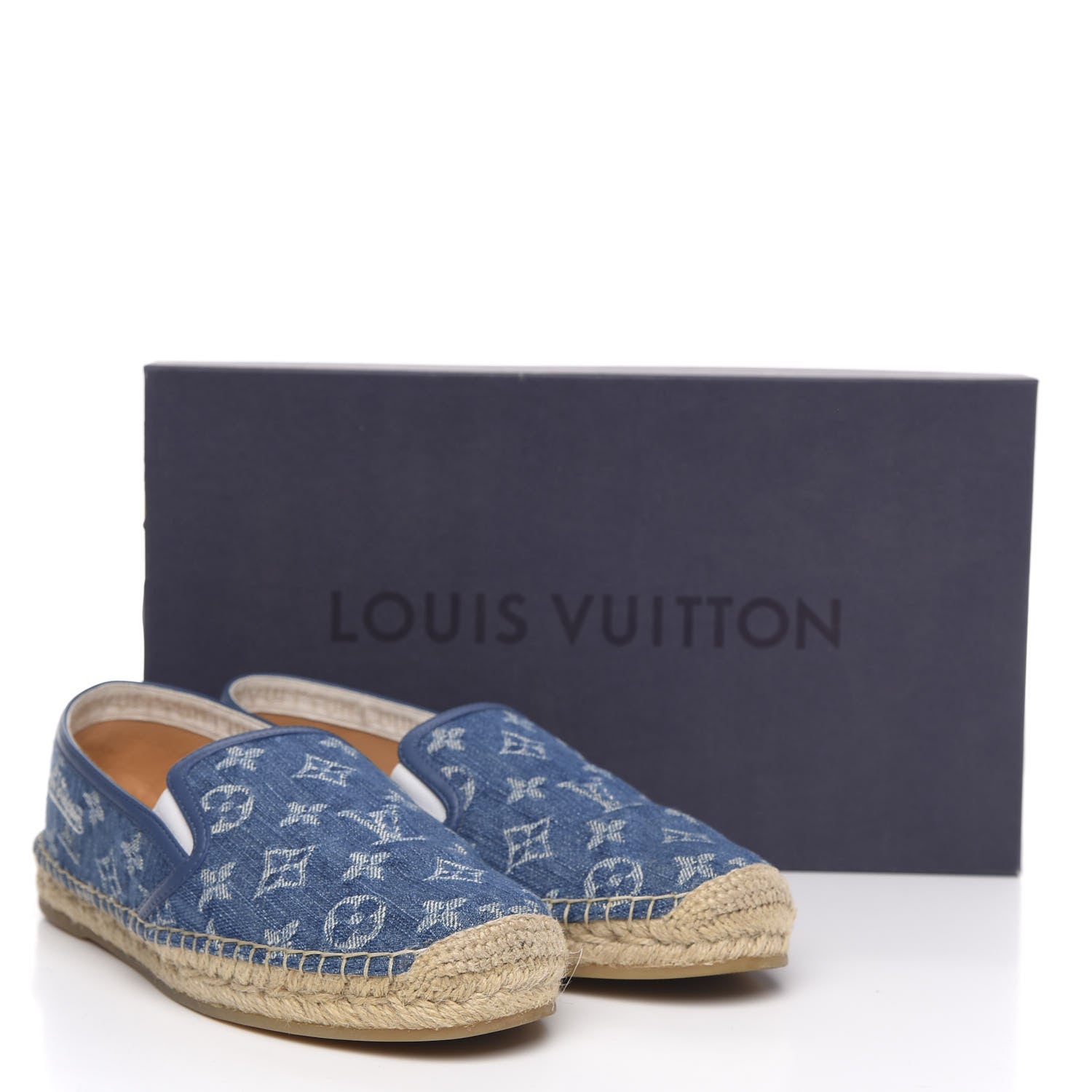 LOUIS VUITTON MONOGRAM DENIM MEN'S BIDART ESPADRILLES