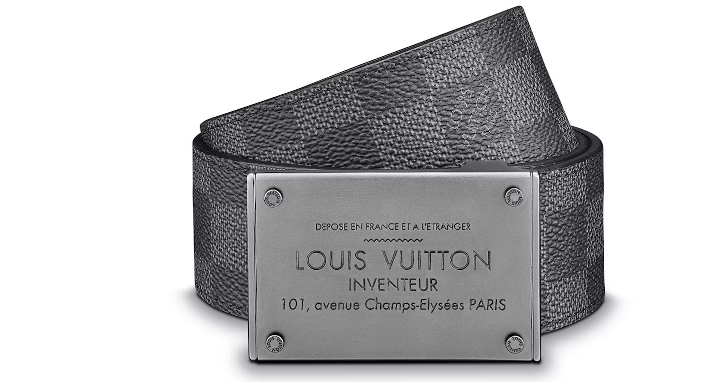 LOUIS VUITTON DAMIER GRAPHITE NEO INVENTEUR REVERSIBLE BELT