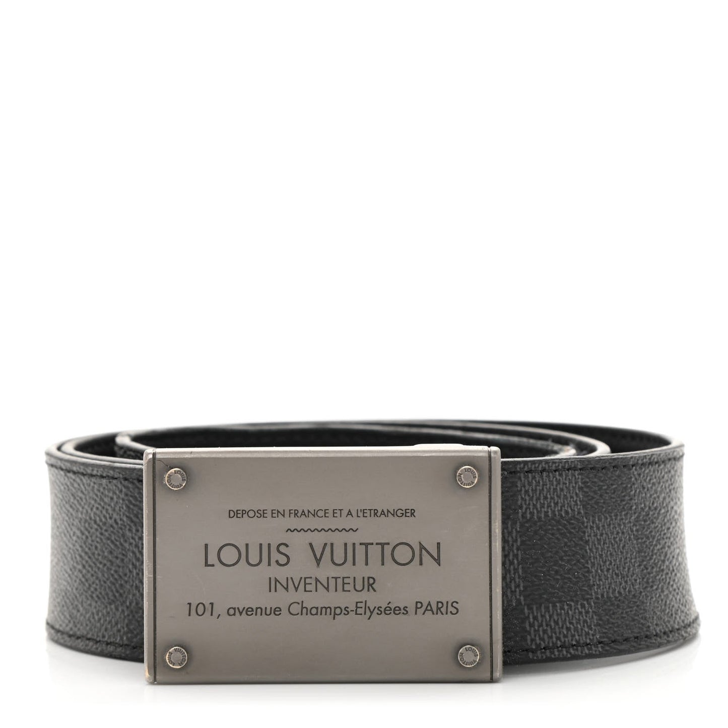 LOUIS VUITTON DAMIER GRAPHITE NEO INVENTEUR REVERSIBLE BELT