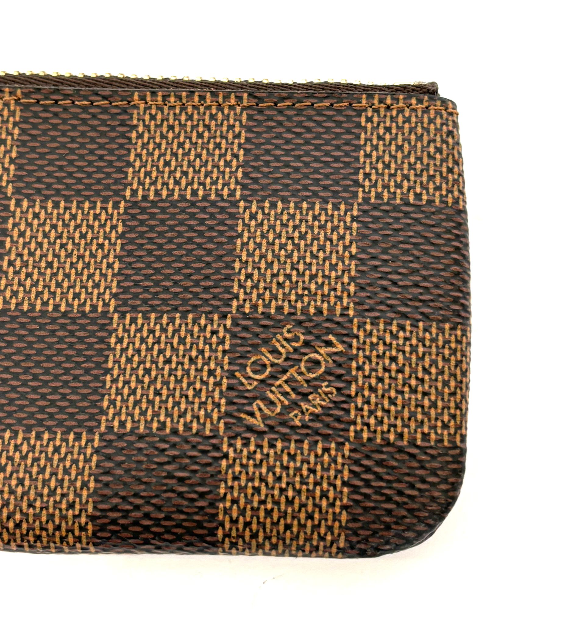 LOUIS VUITTON EBENE DAMIER KEY COIN POUCH