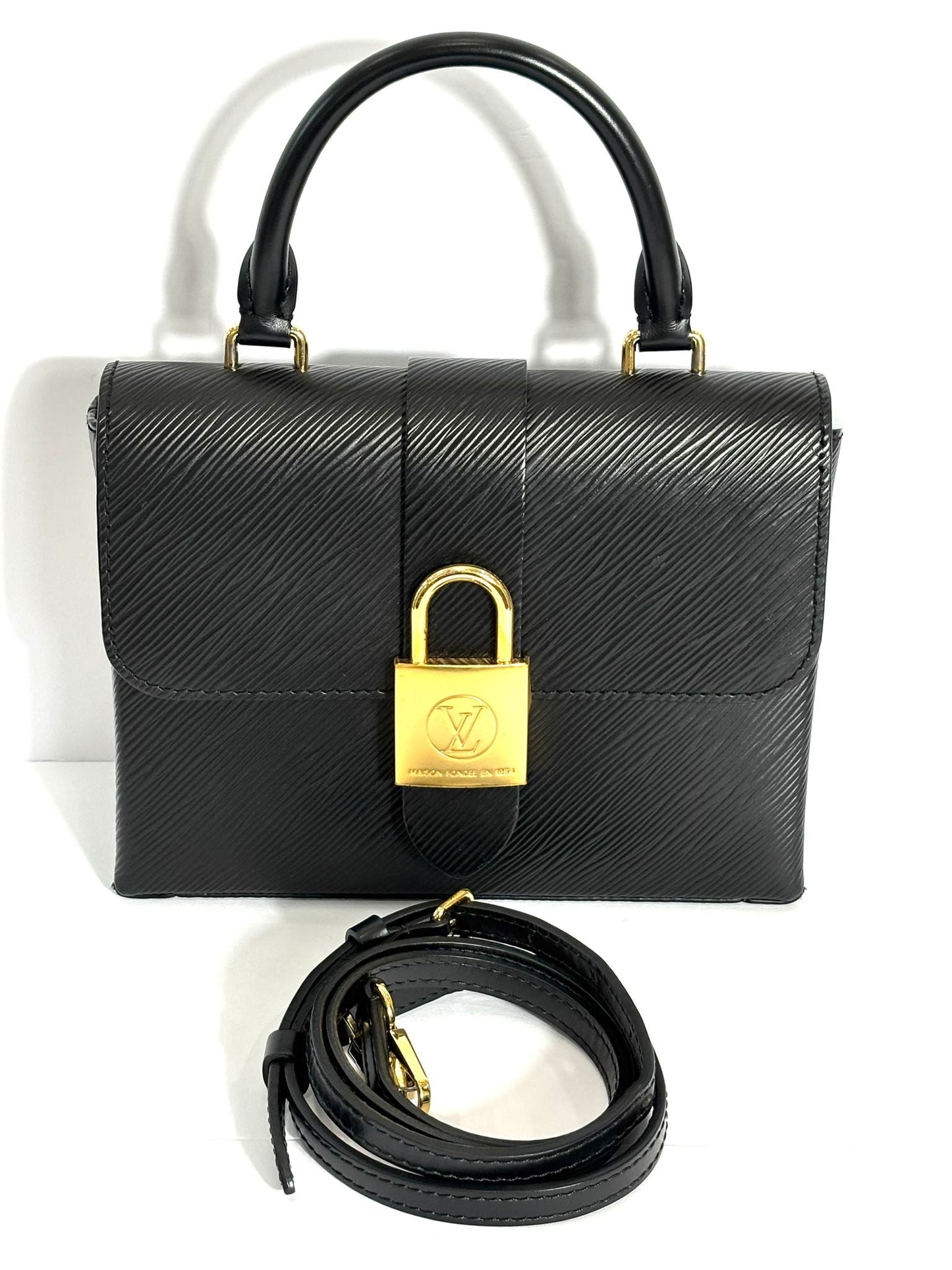 Elegant Women's Shoulder Bag | LOUIS VUITTON LEATHER LOCKY BB SHOULDER BAG