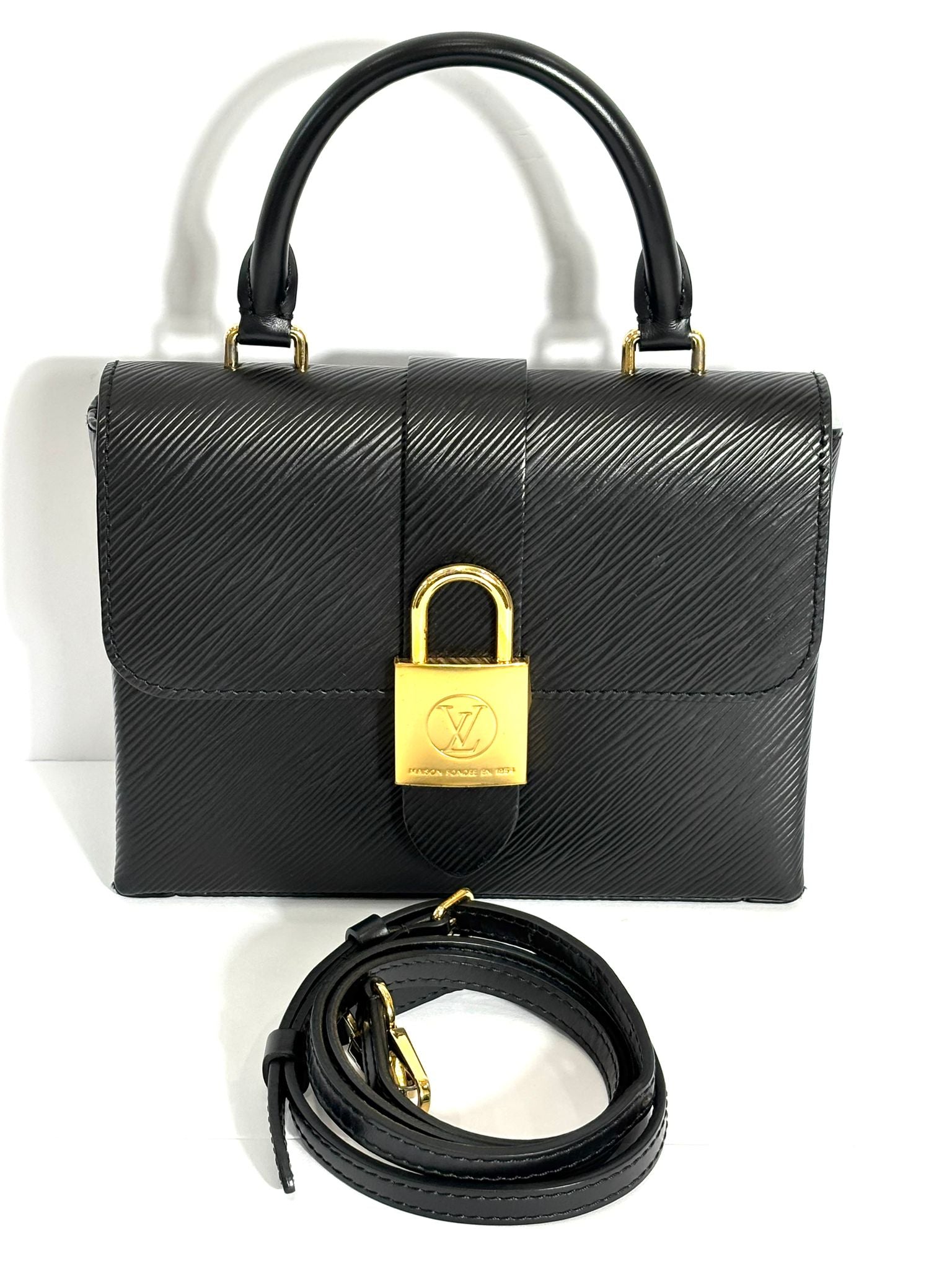 Elegant Women's Shoulder Bag | LOUIS VUITTON LEATHER LOCKY BB SHOULDER BAG