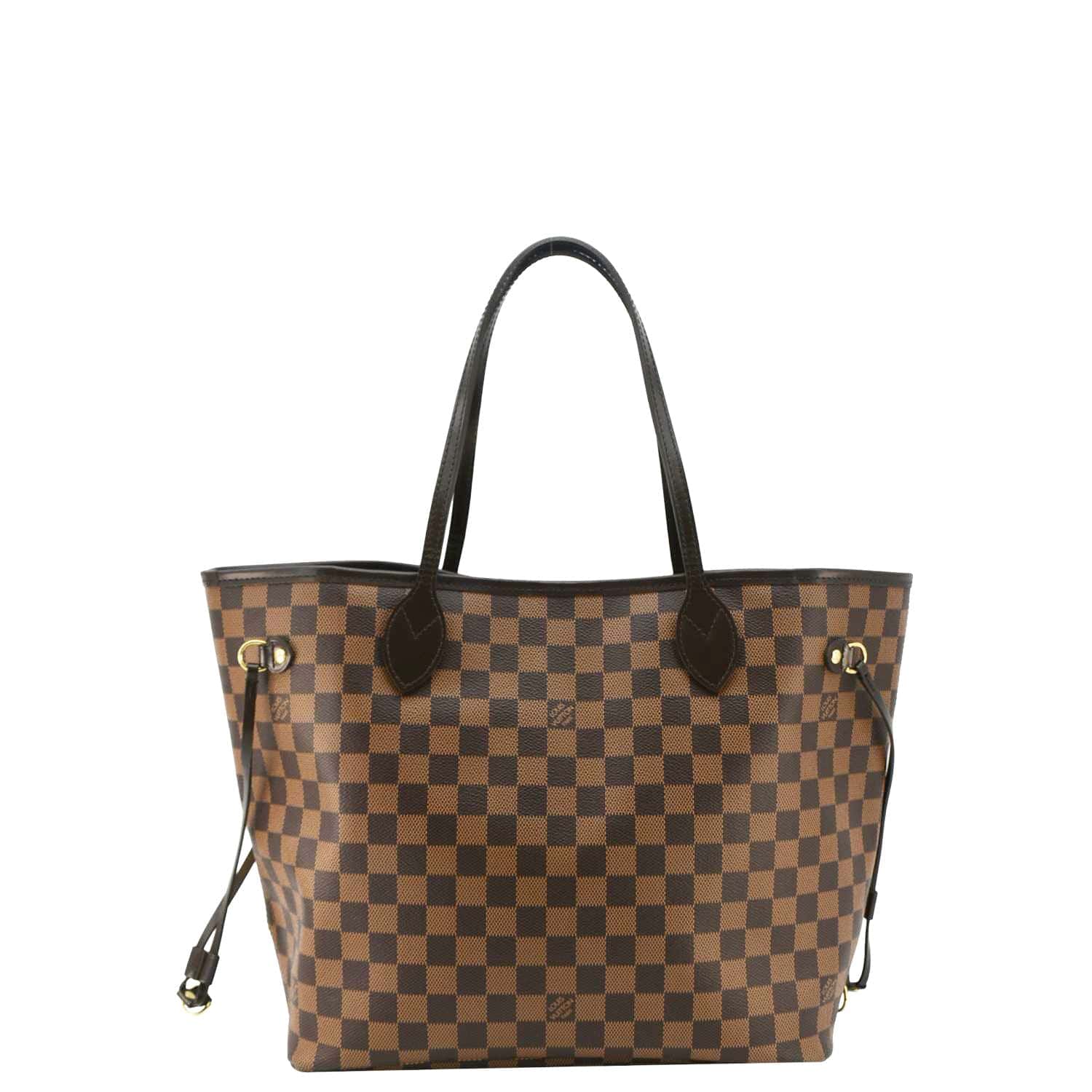 LOUIS VUITTON Neverfull MM Damier Ebene Shoulder Bag Brown