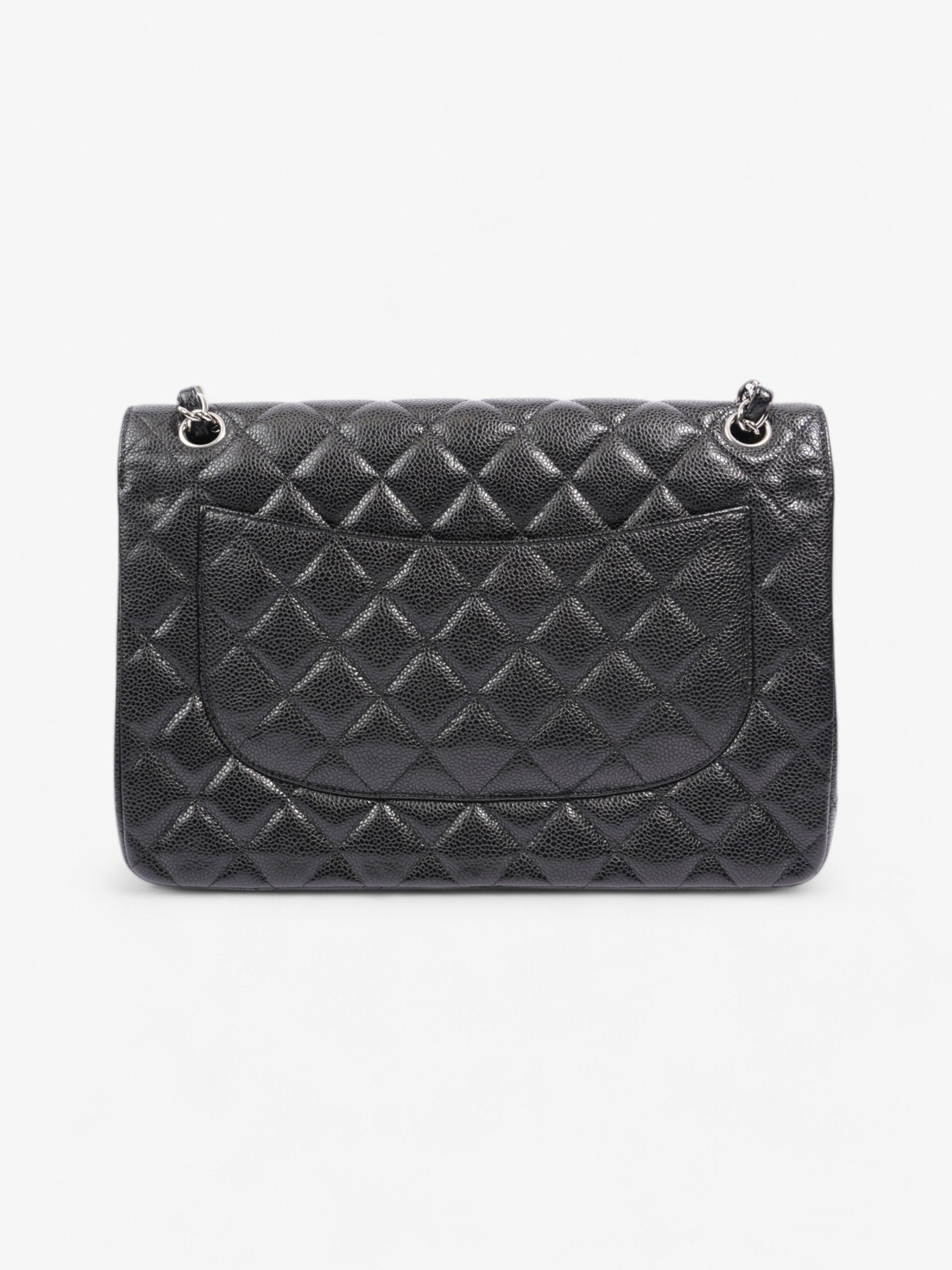 Chanel Classic Double Flap Black Caviar Leather Jumbo