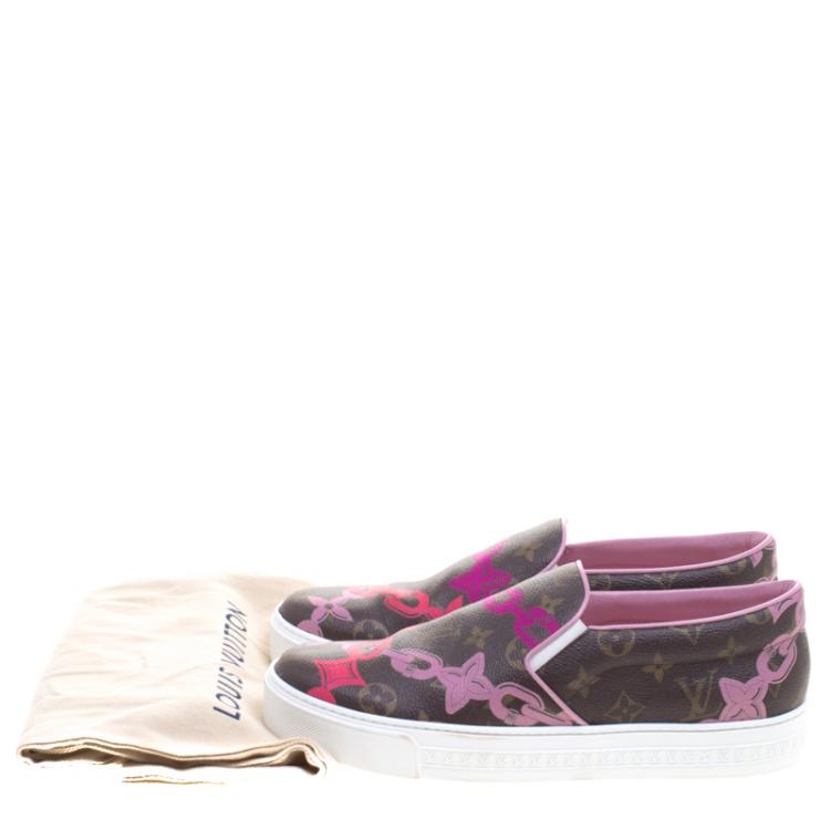 Louis Vuitton Monogram Bay Flower Slip On Harbor Sneakers