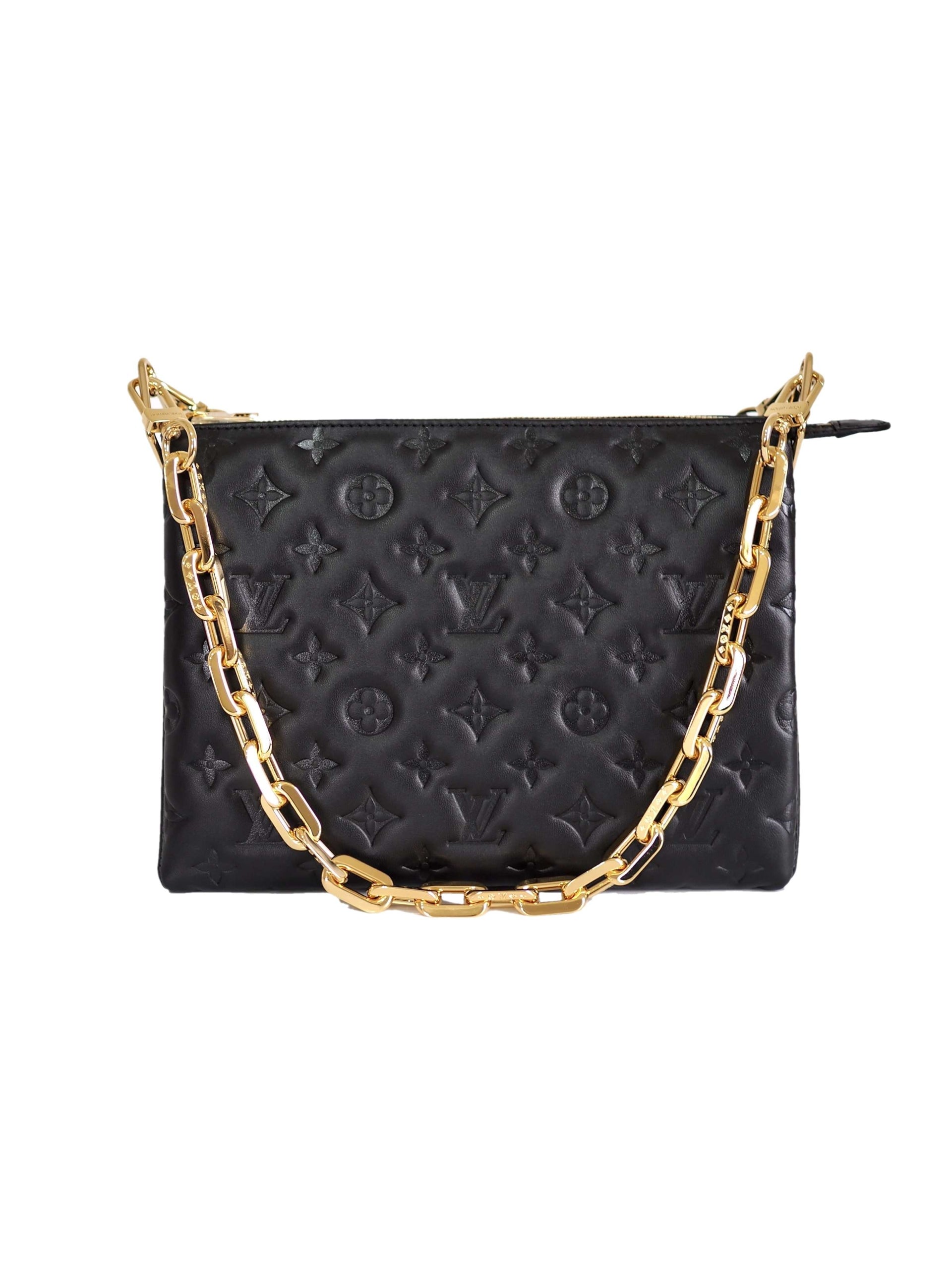 Luxury Women's Handbag | Louis Vuitton Monogram Coussin MM Black