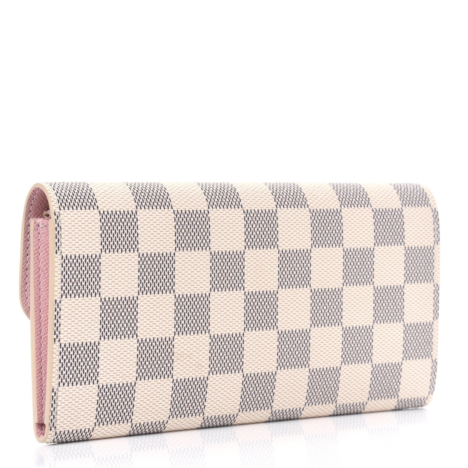 Louis Vuitton Damier Azur Emilie Wallet Rose Ballerine