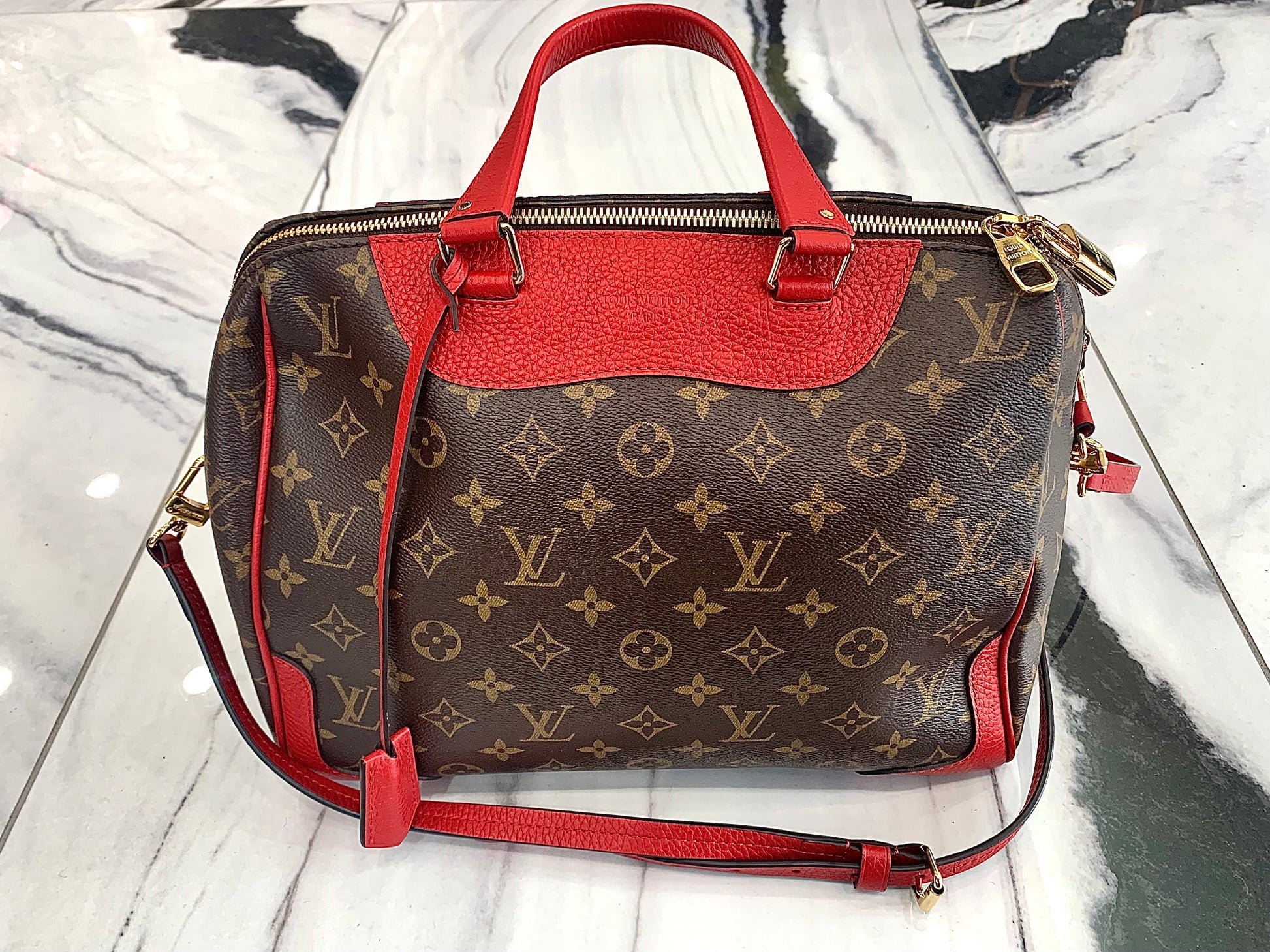 Luxury Women's Handbag | LOUIS VUITTON MONOGRAM RETIRO NM CHERRY BAG