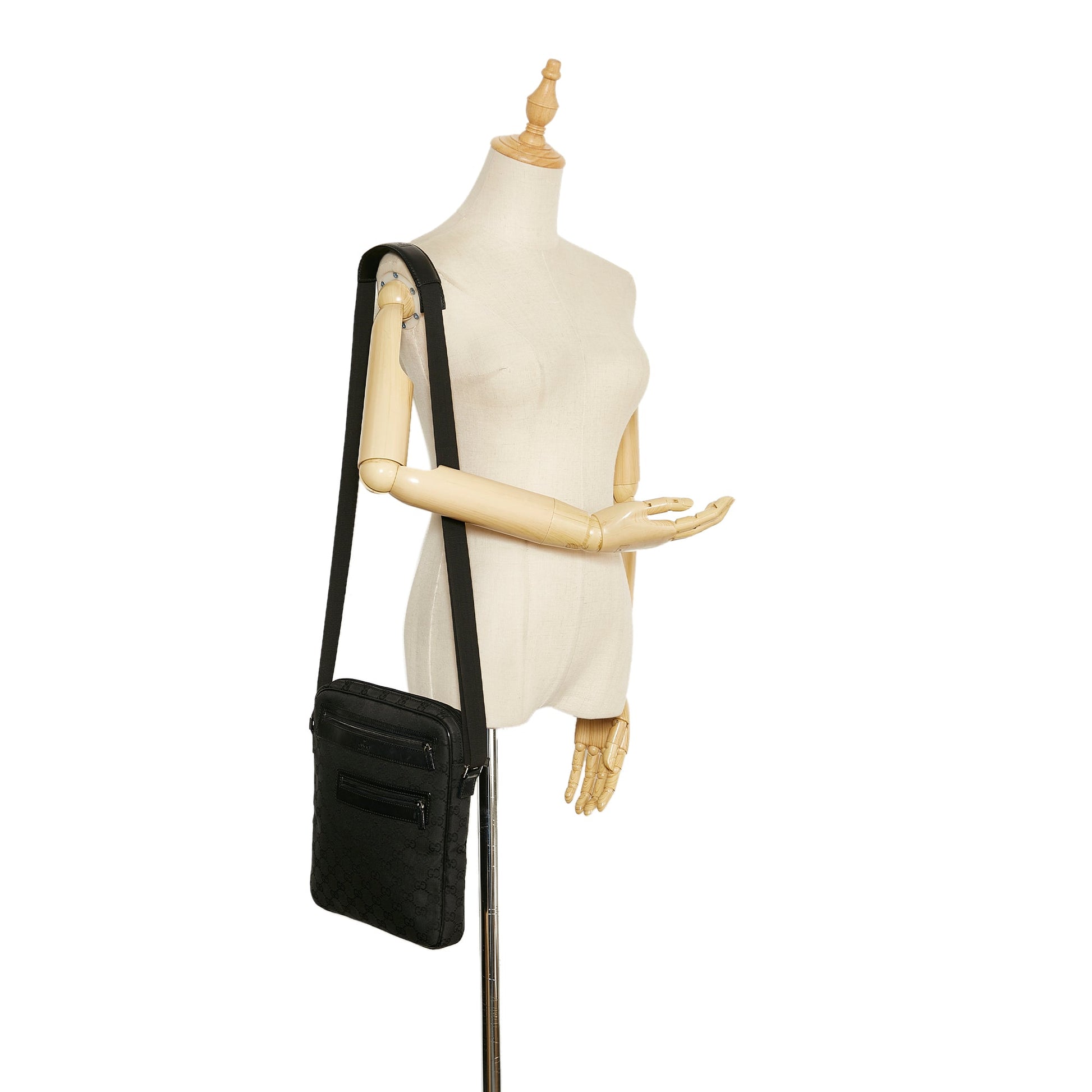 Gucci Leather Canvas Crossbody Style 23