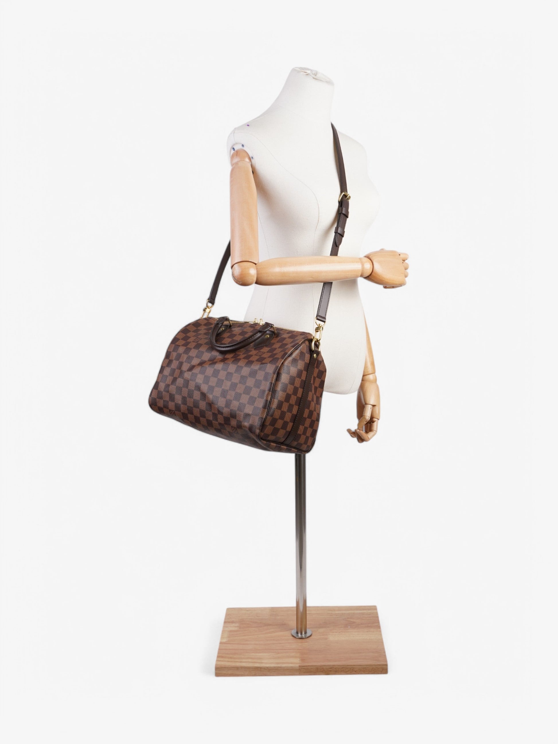 Louis Vuitton Speedy Bandouliere Damier Ebene Coated Canvas 30