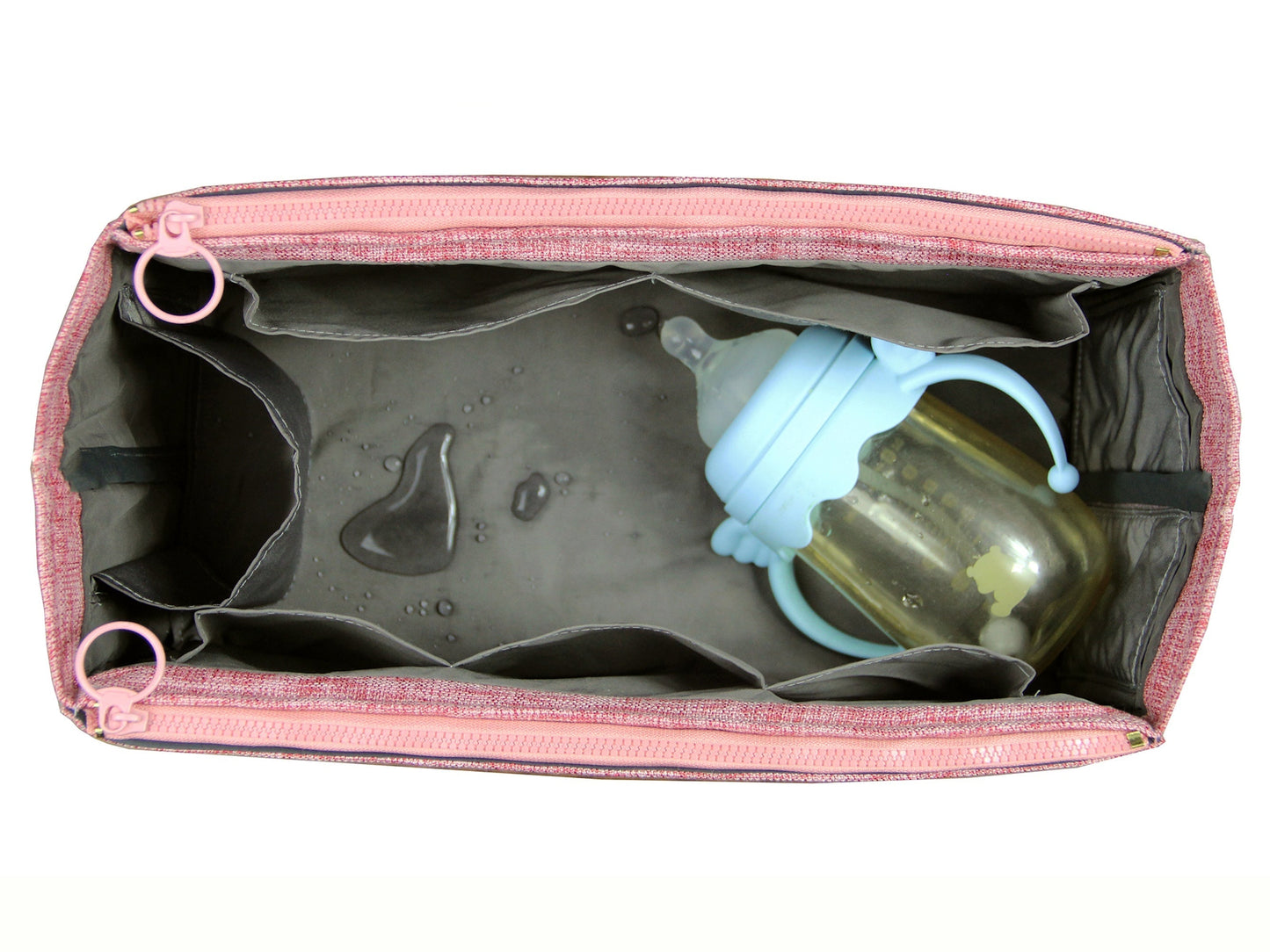 [Prada Double Bag Large] Waterproof Linen Bag Organizer - Customized Purse Insert, Tote Liner Protector, Handbag Organiser (Type D)