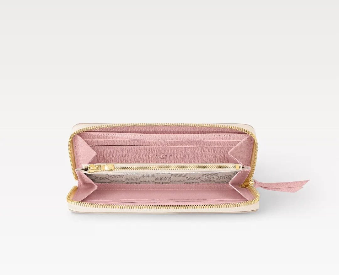 LOUIS VUITTON DAMIER AZUR CLÉMENCE WALLET- ROSE BALLERINE