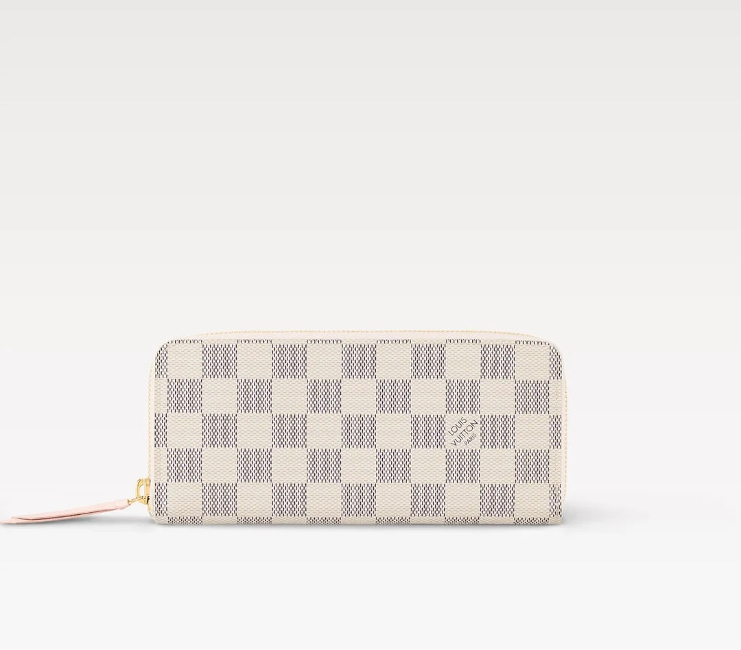 LOUIS VUITTON DAMIER AZUR CLÉMENCE WALLET- ROSE BALLERINE