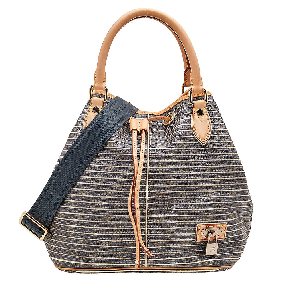 LOUIS VUITTON ARGENT MONOGRAM CANVAS-LEATHER LIMITED EDITION EDEN NEO BAG