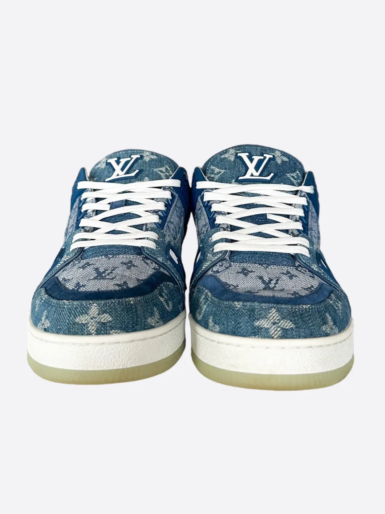LOUIS VUITTON DENIM MONOGRAM TRAINERS