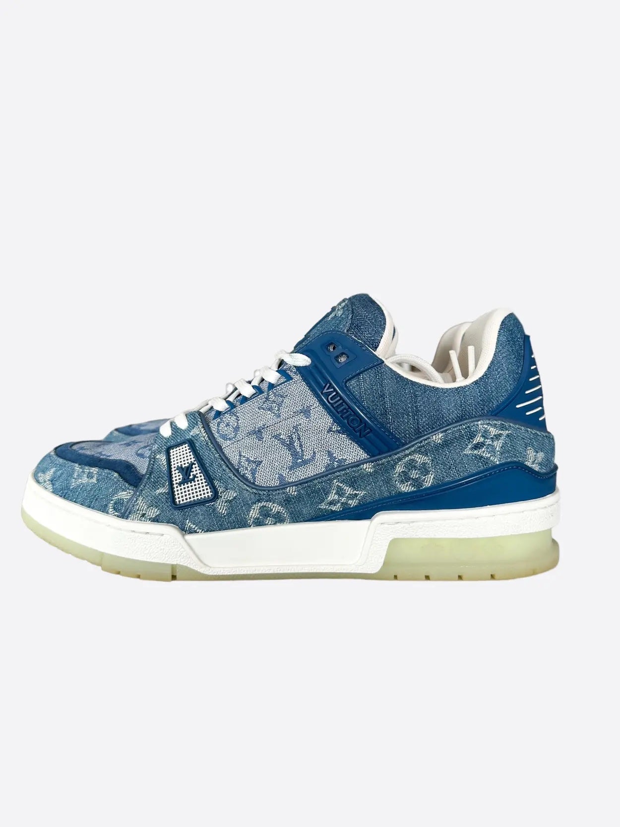 LOUIS VUITTON DENIM MONOGRAM TRAINERS