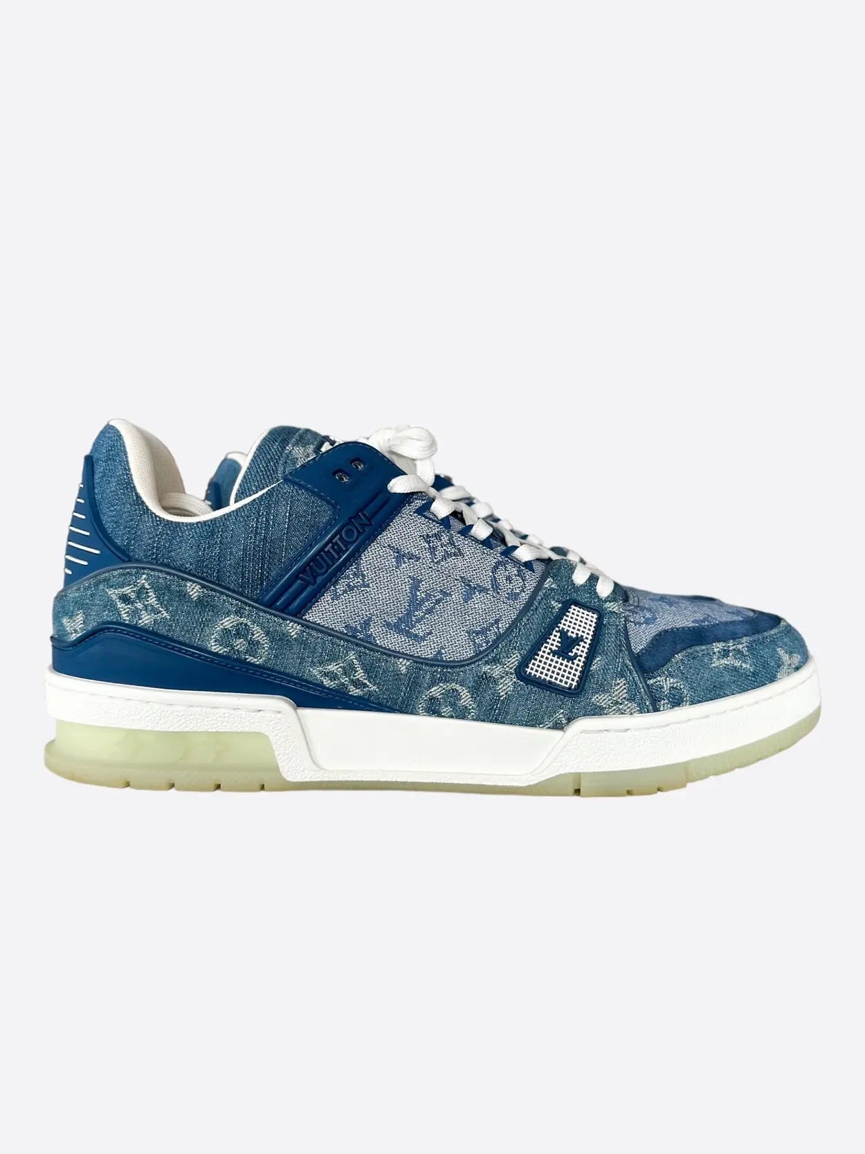 LOUIS VUITTON DENIM MONOGRAM TRAINERS