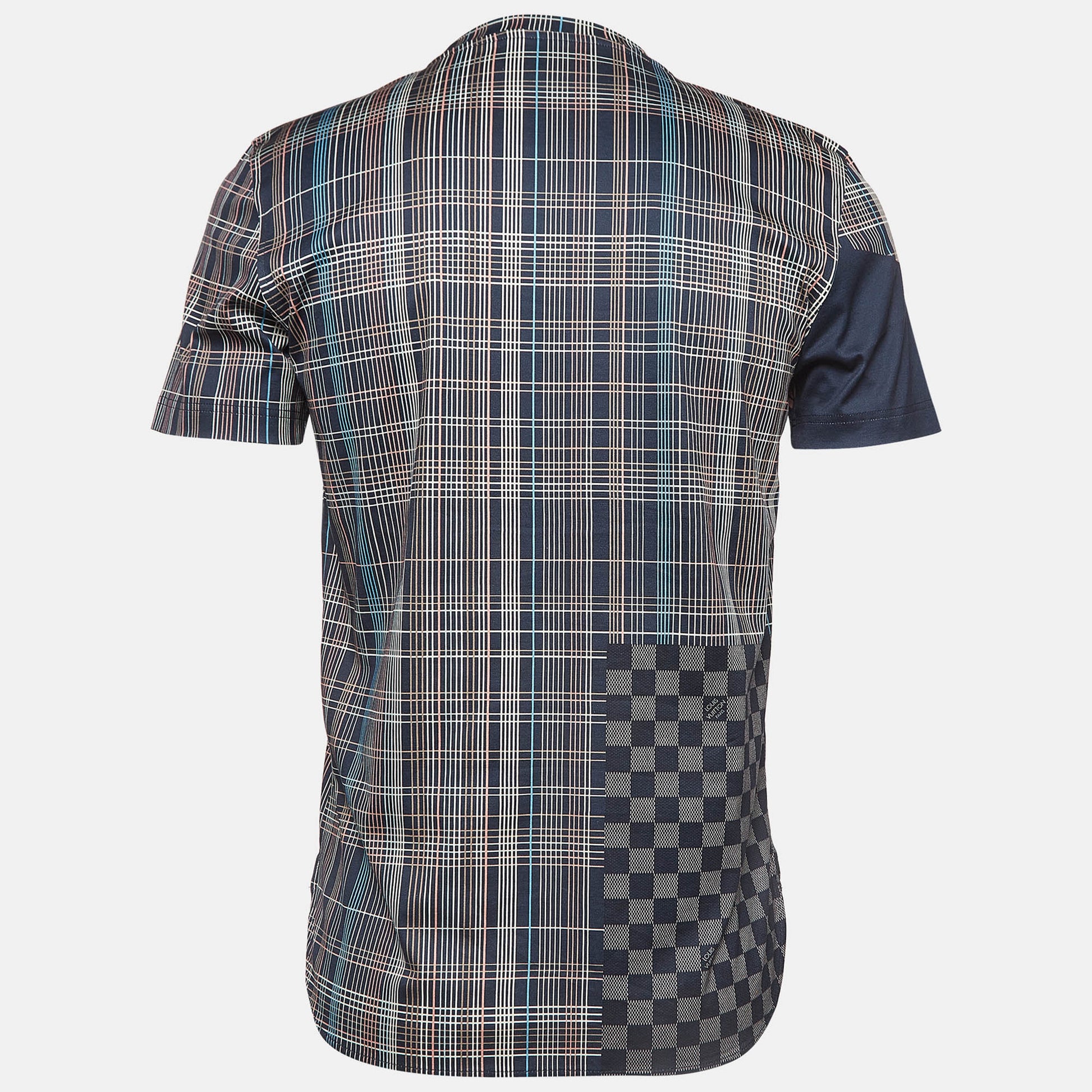 LOUIS VUITTON BLUE PRET A PARTIR PRINT COTTON T-SHIRT