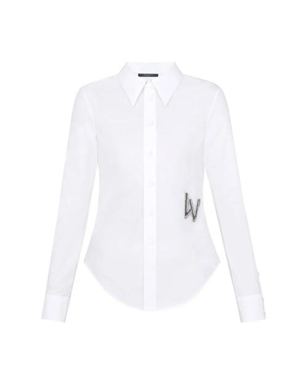 LOUIS VUITTON EMBROIDERED LV LOGO FITTED SHIRT