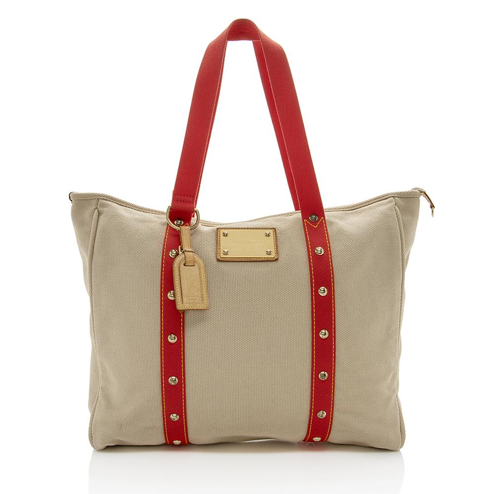 Louis Vuitton Canvas Antigua Cabas GM Tote (SHF-14583)