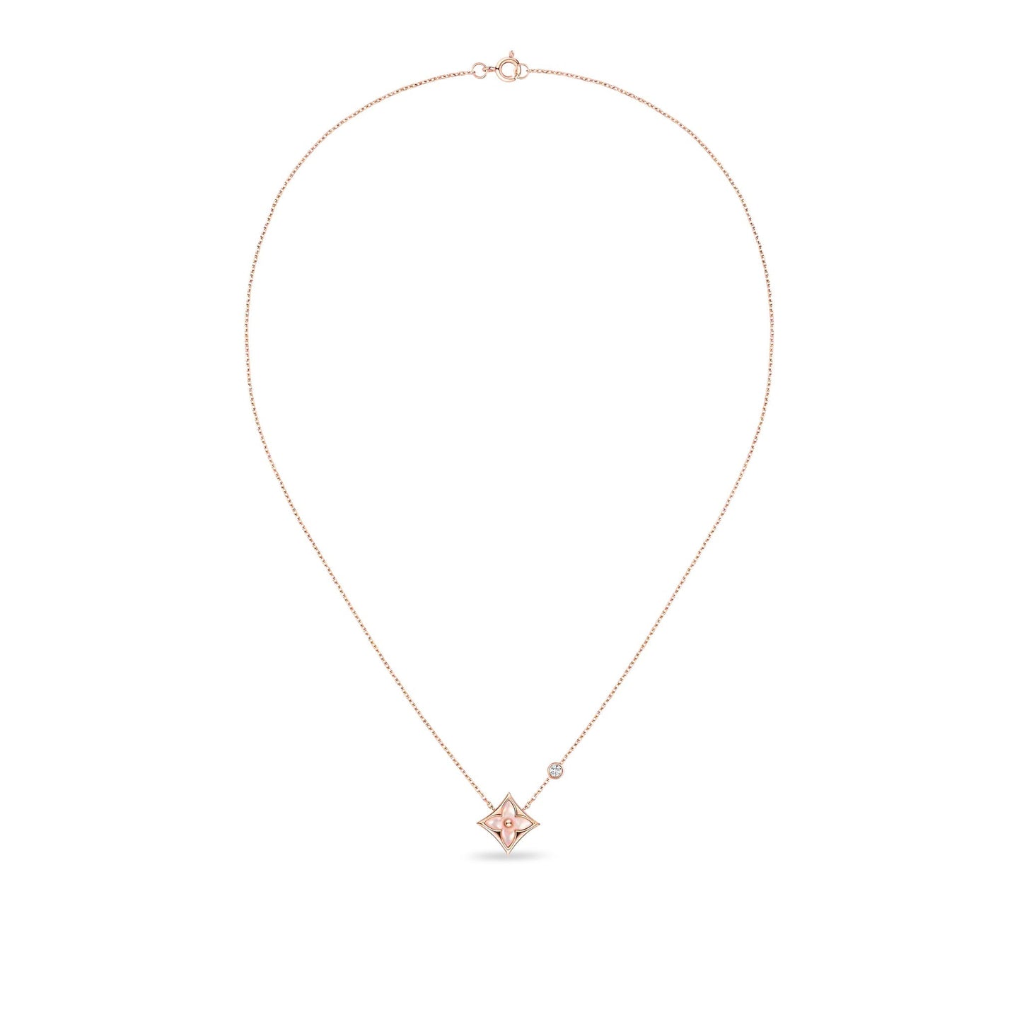 LOUIS VUITTON COLOR BLOSSOM BB STAR PENDANT PINK GOLD PINK MOTHER-OF-PEARL & DIAMOND NECKLACE