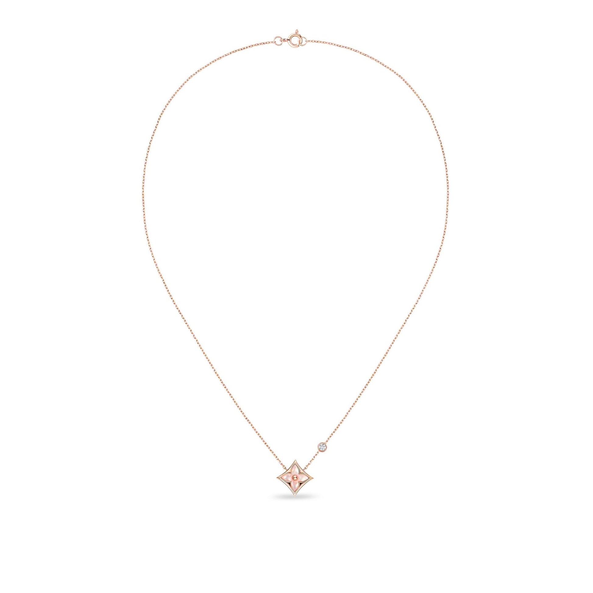 LOUIS VUITTON COLOR BLOSSOM BB STAR PENDANT PINK GOLD PINK MOTHER-OF-PEARL & DIAMOND NECKLACE