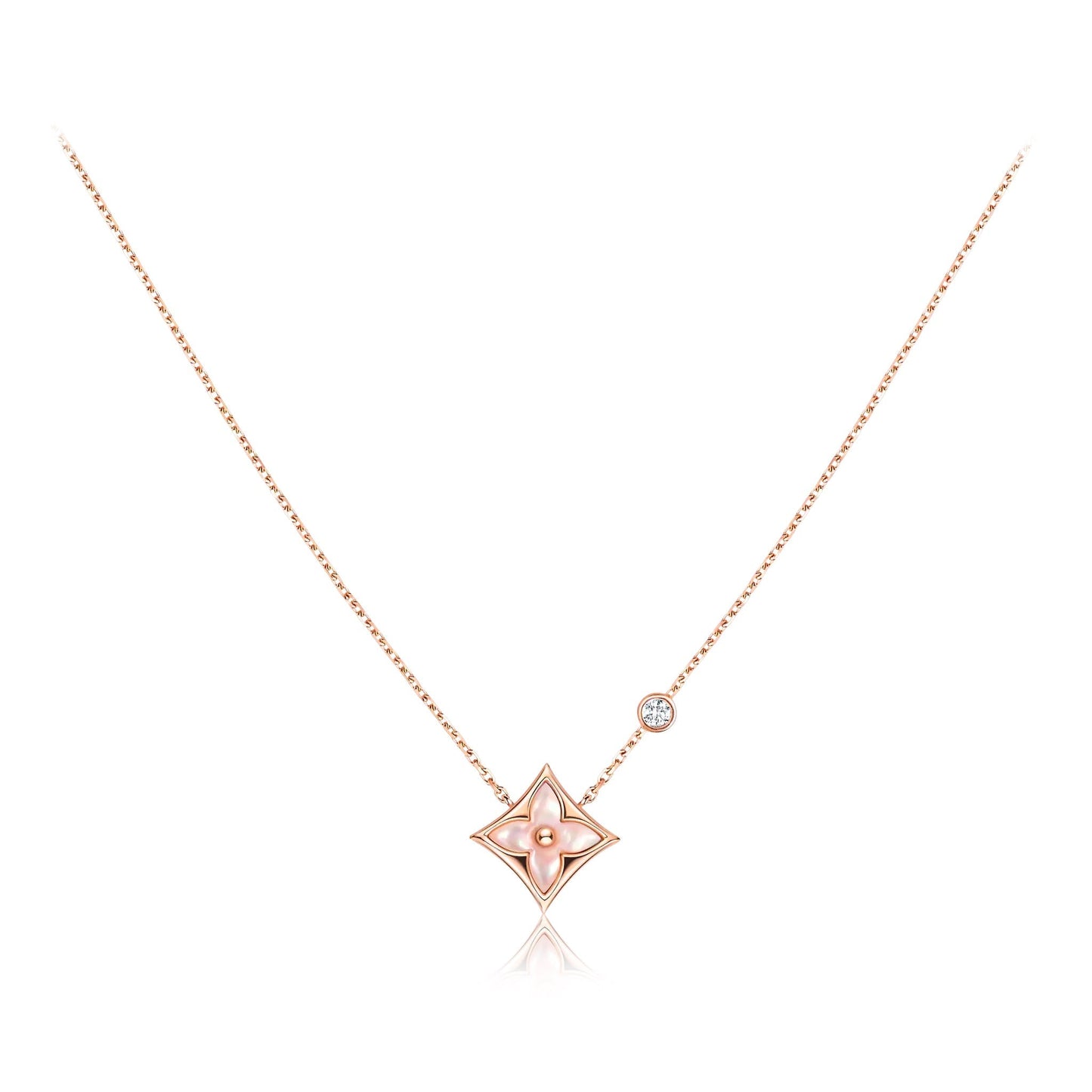LOUIS VUITTON COLOR BLOSSOM BB STAR PENDANT PINK GOLD PINK MOTHER-OF-PEARL & DIAMOND NECKLACE