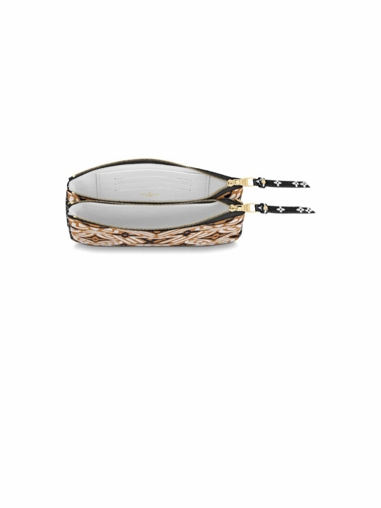 Designer Women's Crossbody Bag | LOUIS VUITTON Monogram Crafty Double Zip Pochette