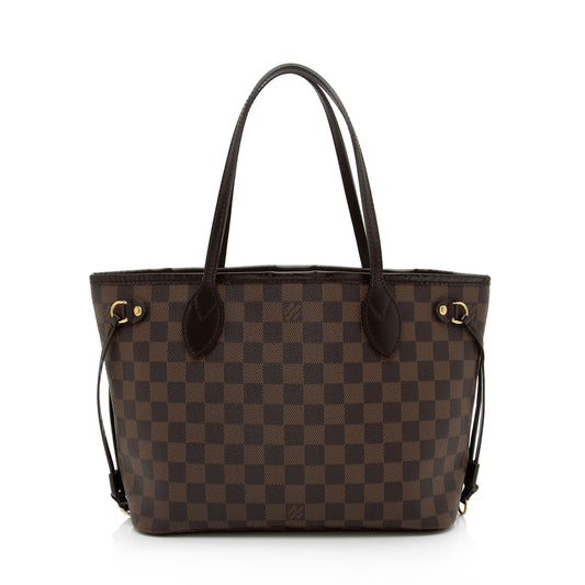 Louis Vuitton Damier Ebene Neverfull PM Tote (SHF-eoGuxb)