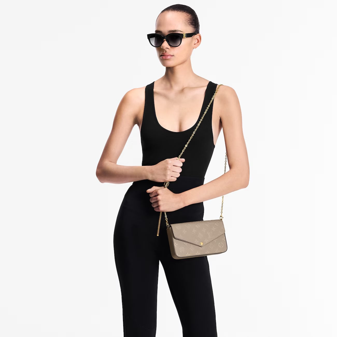 Designer Women's Crossbody Bag | LOUIS VUITTON MONOGRAM EMPREINTE LEATHER POCHETTE FÉLICIE CROSSBODY