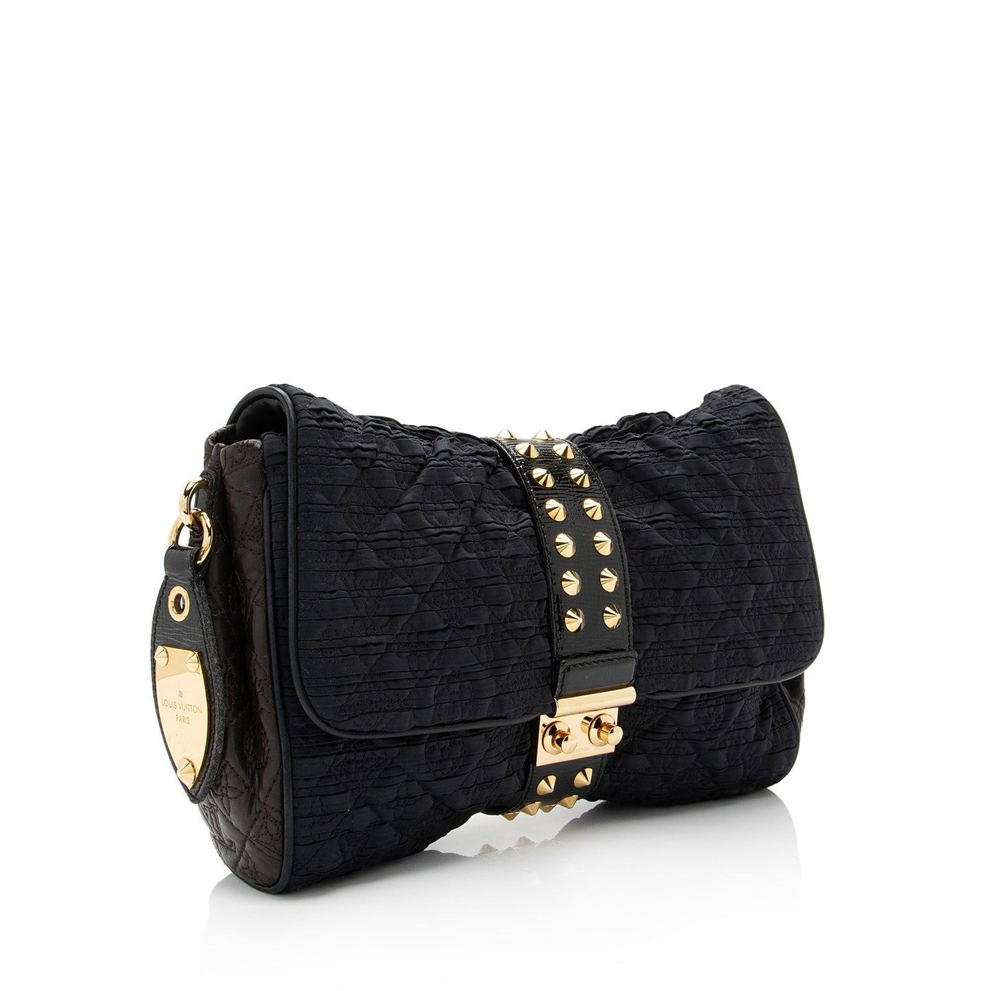 Louis Vuitton Limited Edition Monogram Satin Leather Coquette Pochette Clutch (SHF-jITFo4)