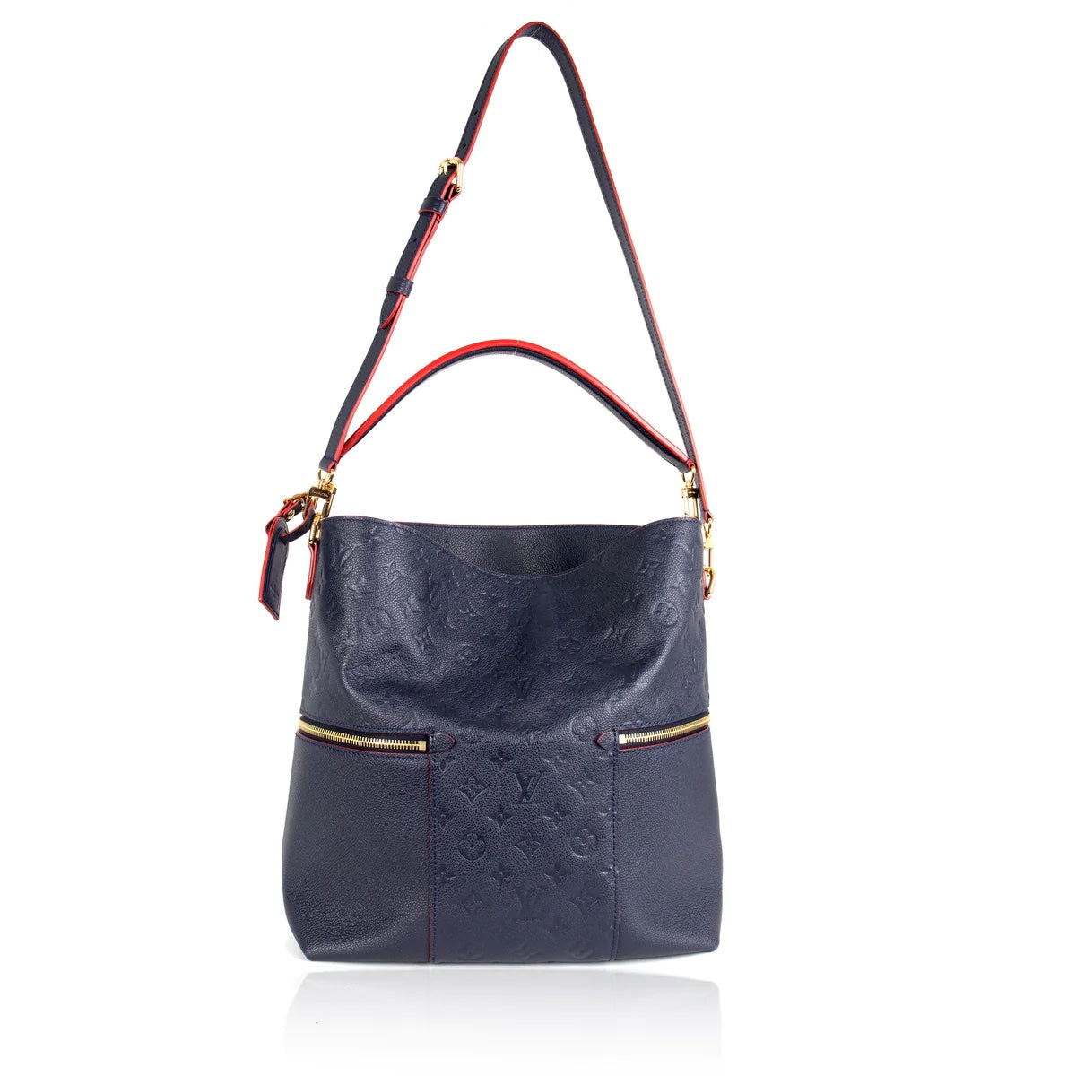 Luxury Women's Handbag | LOUIS VUITTON MONOGRAM EMPREINTE MÉLIE BAG MARINE ROUGE