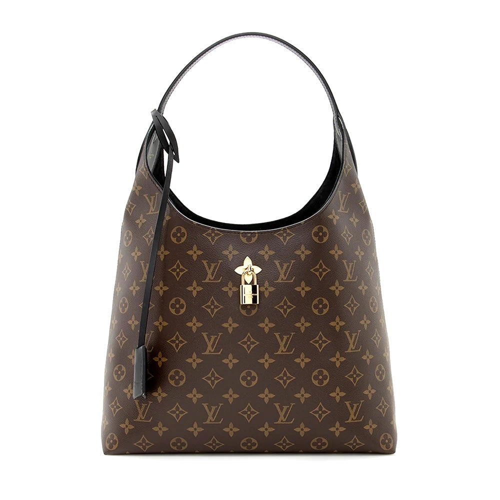 Elegant Women's Shoulder Bag | LOUIS VUITTON MONOGRAM FLOWER HOBO BAG NOIR