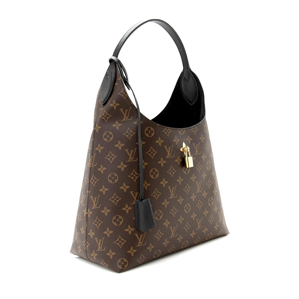 Elegant Women's Shoulder Bag | LOUIS VUITTON MONOGRAM FLOWER HOBO BAG NOIR