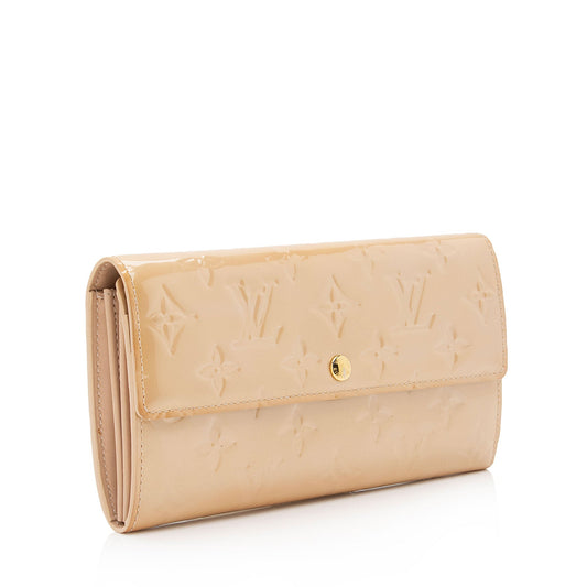 Louis Vuitton Monogram Vernis Sarah Wallet (SHF-56enYg)