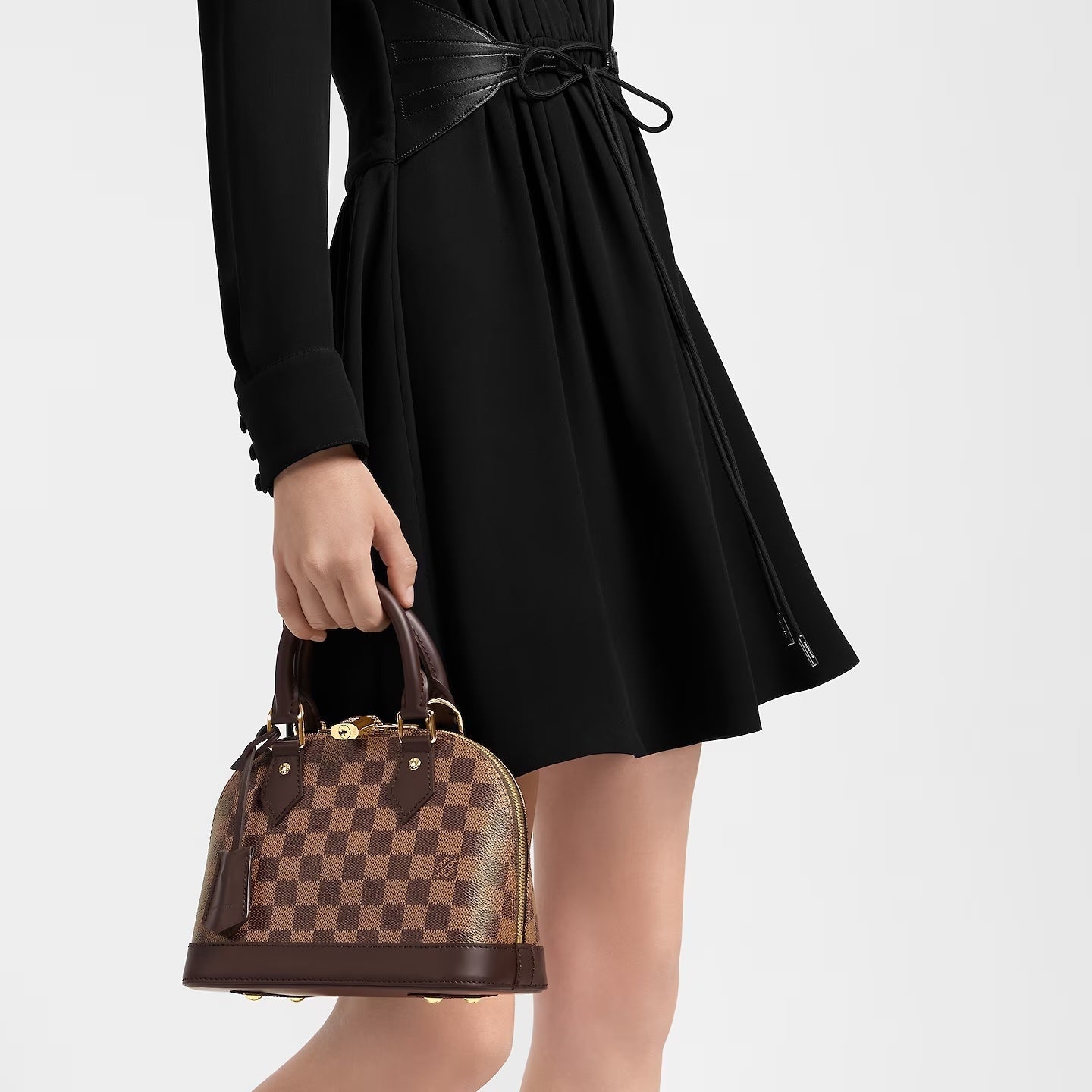 LOUIS VUITTON DAMIER EBENE ALMA BB BAG