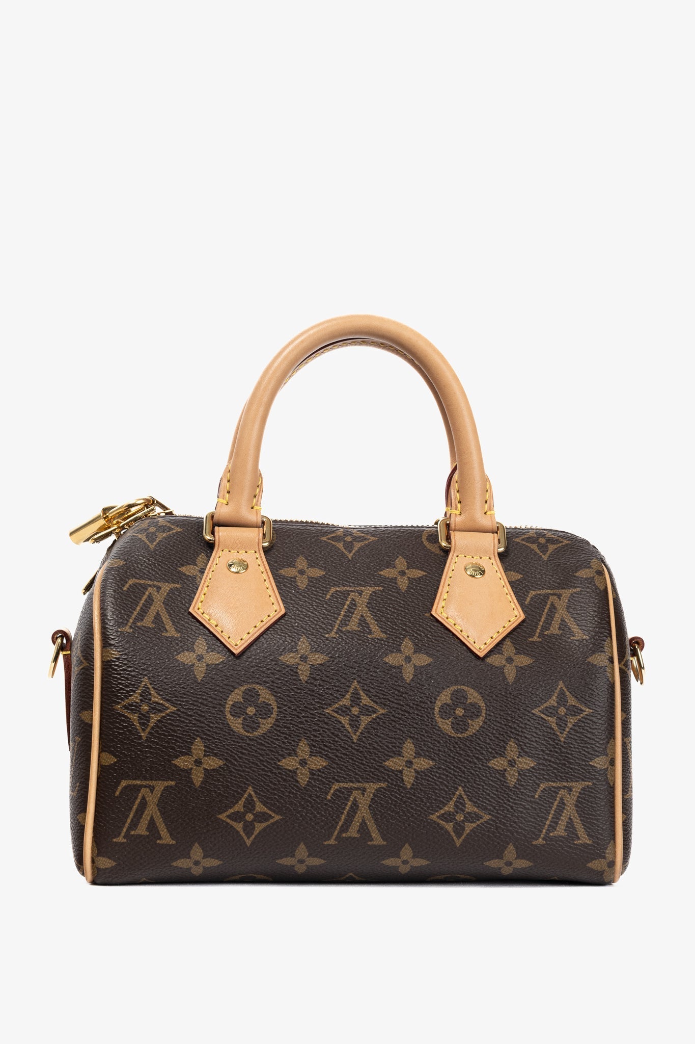 Louis Vuitton Bandouliere 20 Monogram Canvas Handbag with Fuchsia Strap