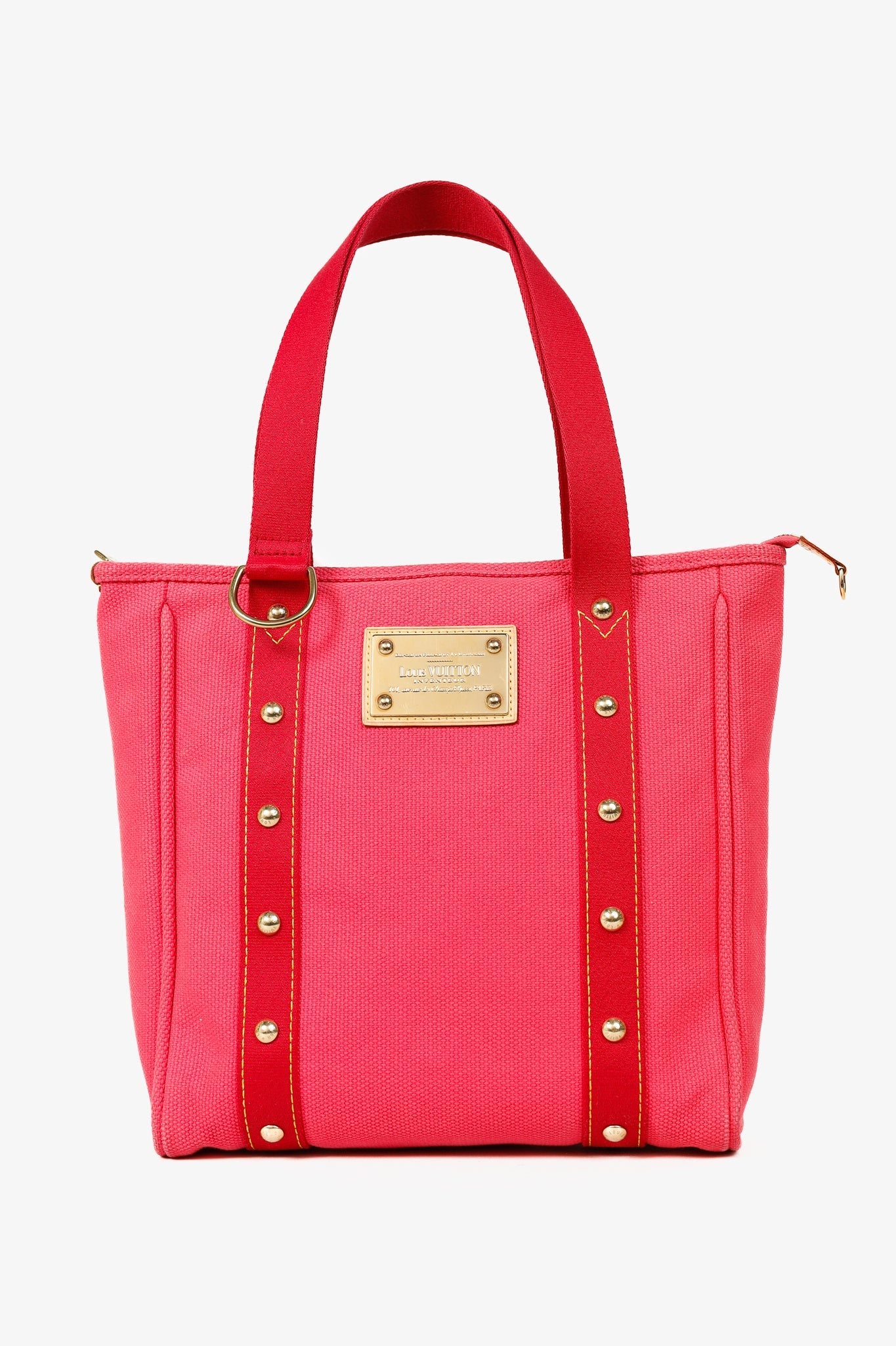 Louis Vuitton Cabas MM Rose Antigua Canvas Tote