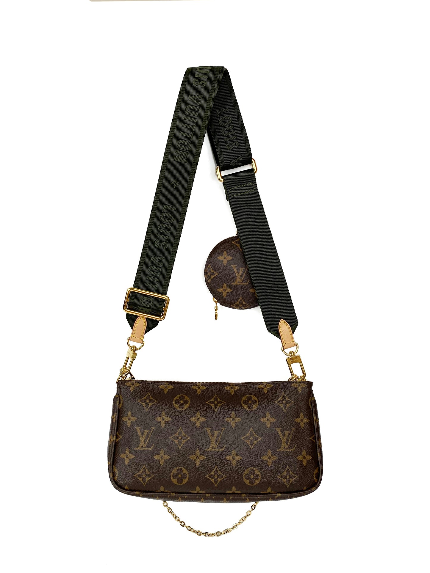 Louis Vuitton Khaki Multi Pochette Accessoires Bag