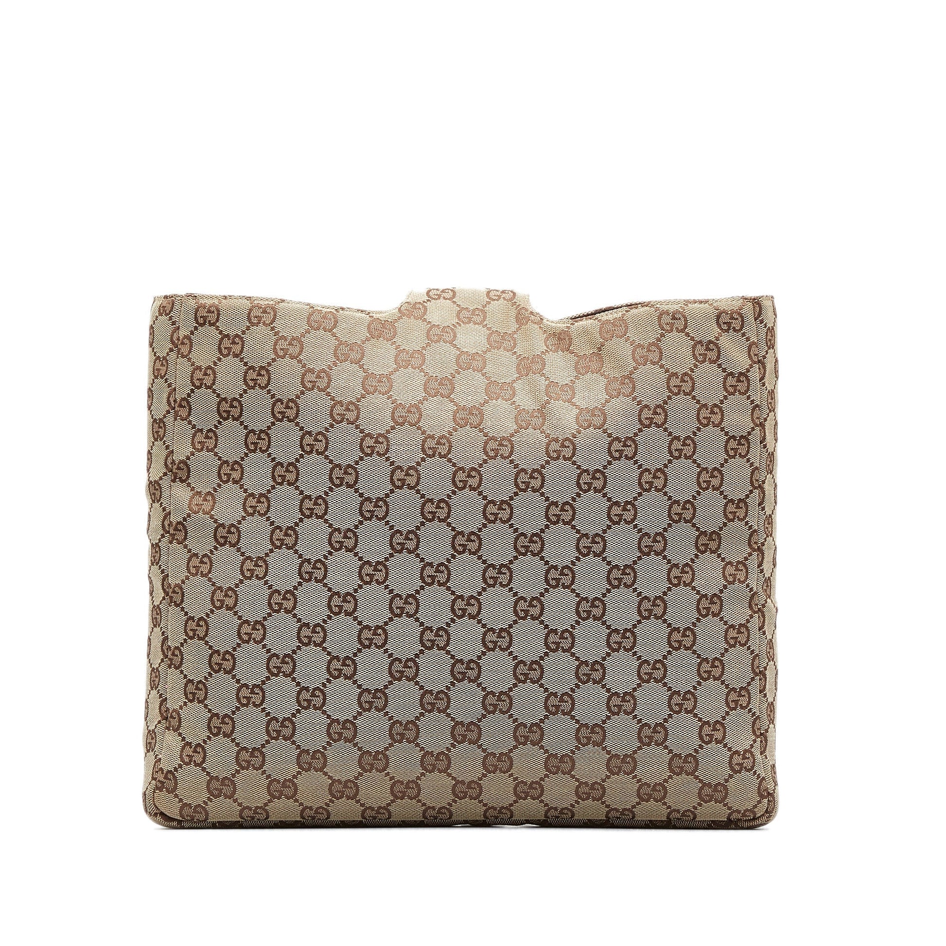 Gucci Brown Canvas Clutch