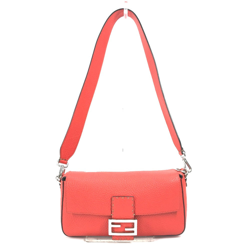 FENDI Shoulder Bag leather Red Mamma Bucket Celeria Women