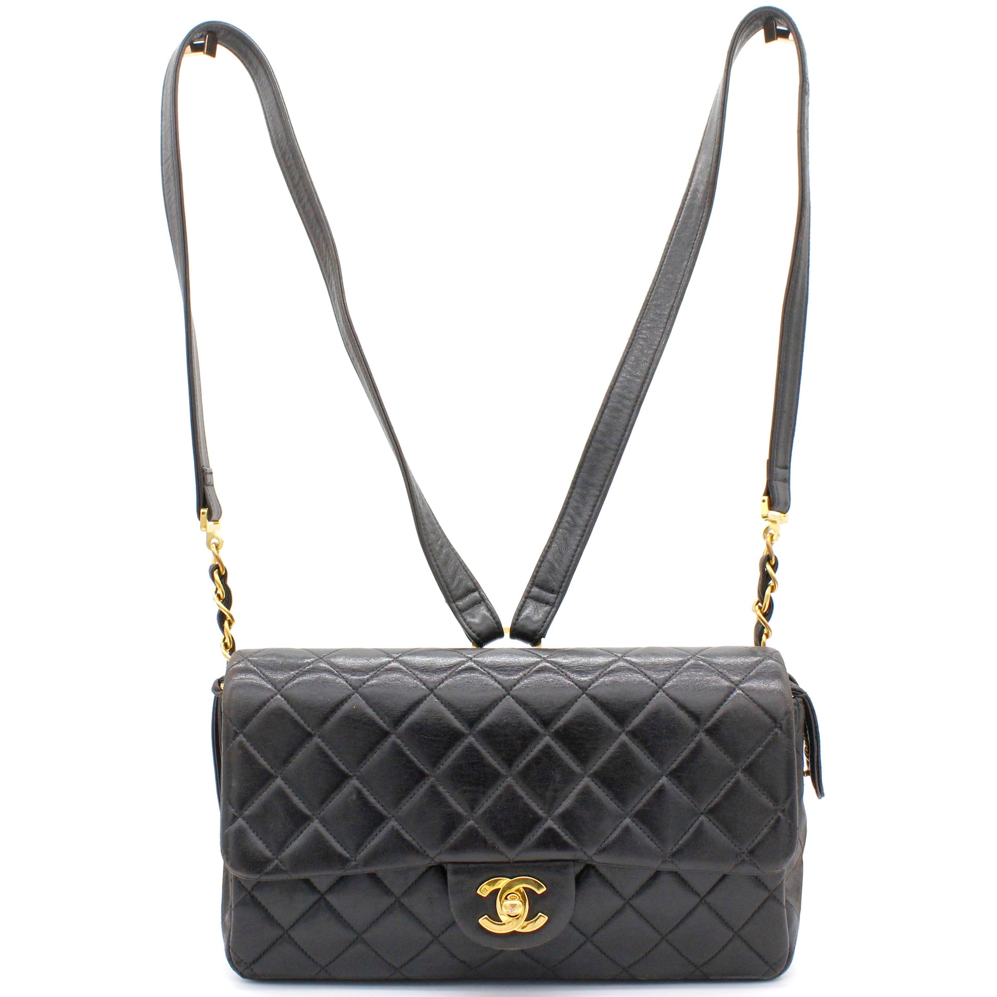 Chanel Black lambskin Backpack