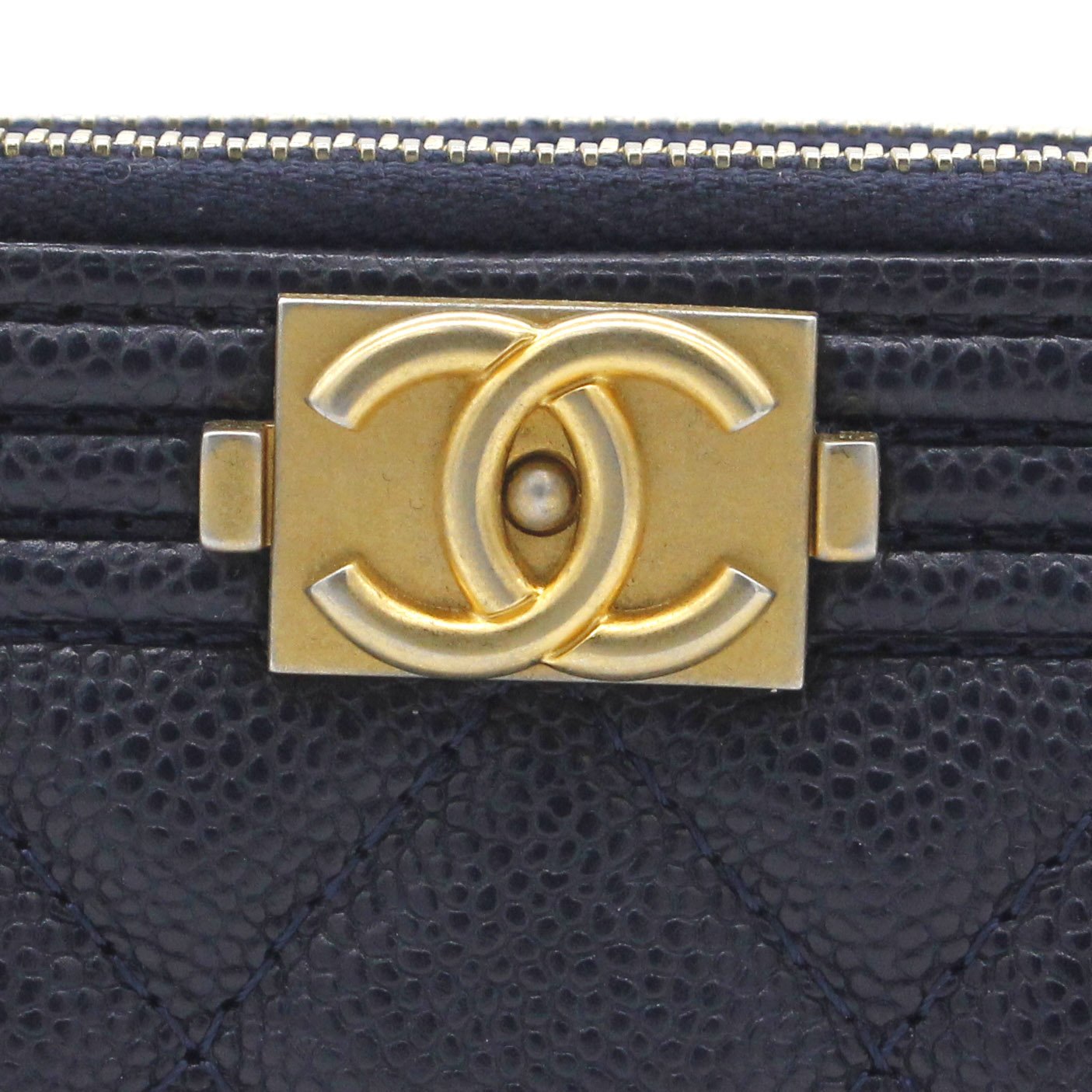 Chanel Boy Double Zip Around Wallet on Chain Woc