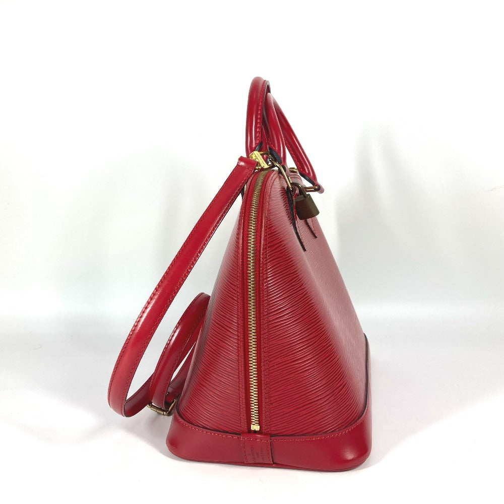 LOUIS VUITTON Handbag Epi Leather Red Epi Alma Women