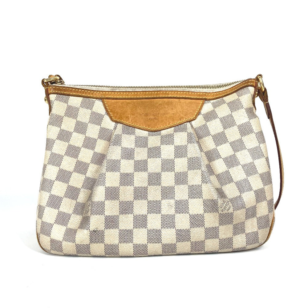LOUIS VUITTON Shoulder Bag Damier Azur Canvas white Damier Azur Siracusa PM Women