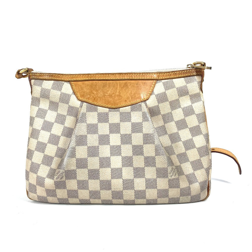 LOUIS VUITTON Shoulder Bag Damier Azur Canvas white Damier Azur Siracusa PM Women