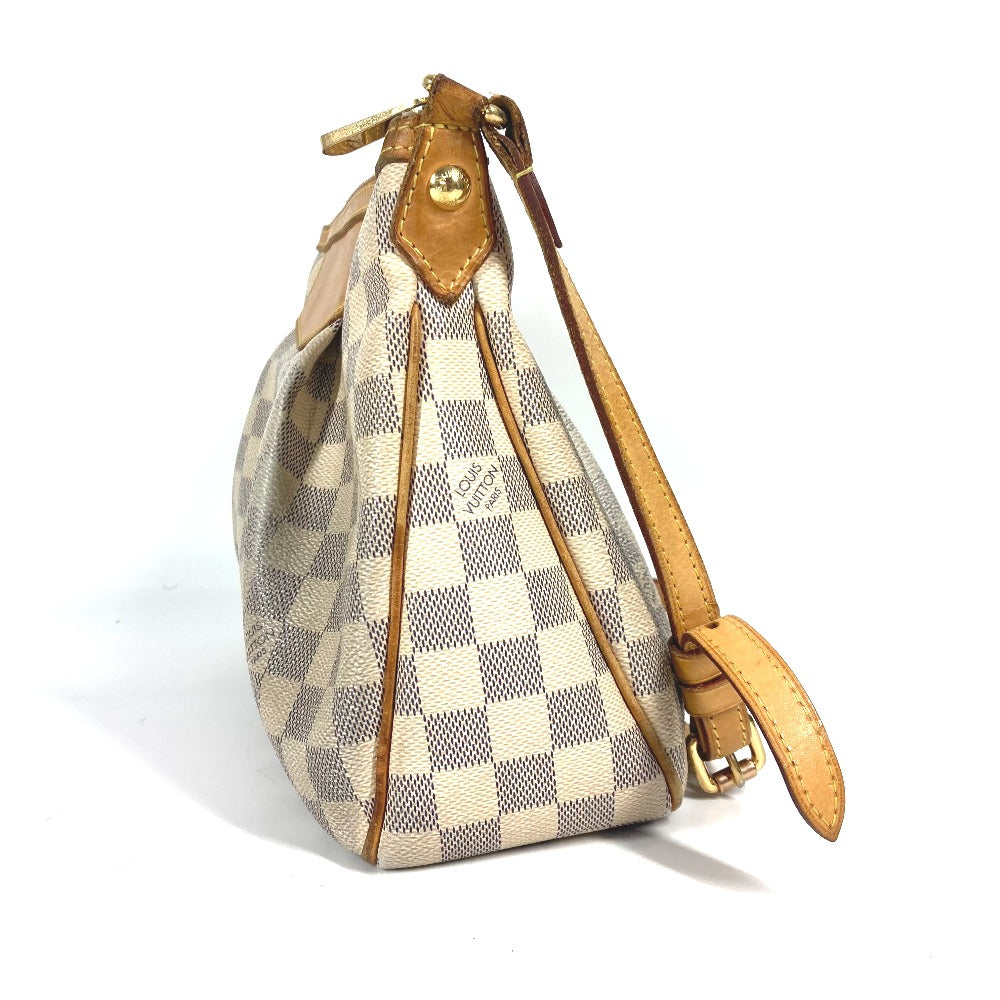 LOUIS VUITTON Shoulder Bag Damier Azur Canvas white Damier Azur Siracusa PM Women