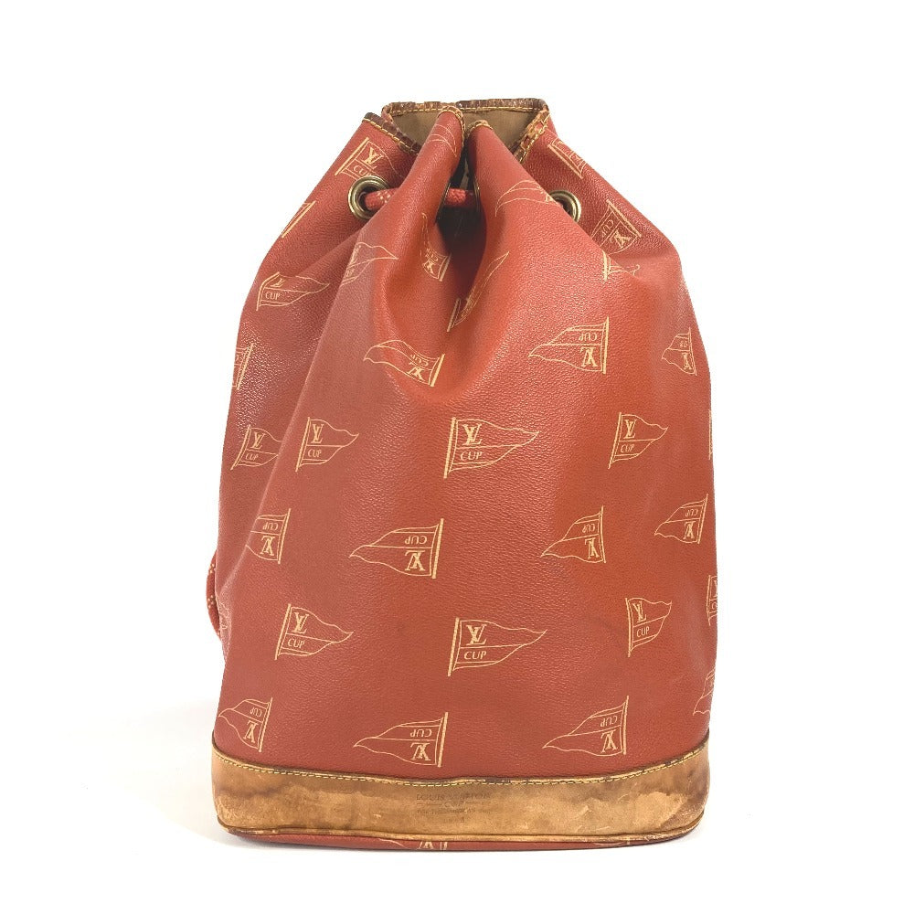 LOUIS VUITTON Shoulder Bag Leather / canvas Orange Louis Vuitton Cup 95 LVCUP Saint Tropez Women