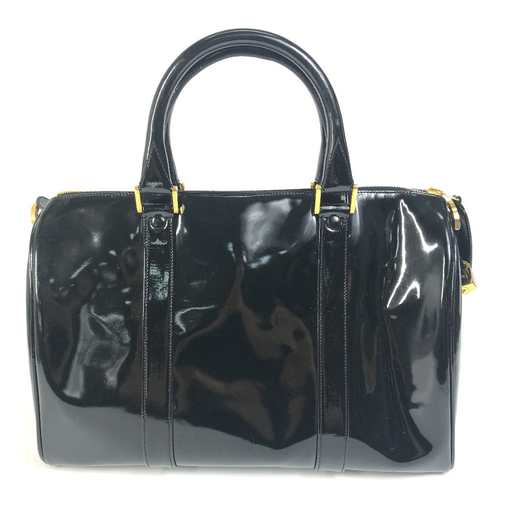 CHANEL Boston Duffel bag enamel black CC COCO Mark Women d